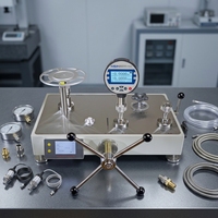 HSIN-600 Calibrateur de pression à poids mort pour huile hydraulique 600 bars Testeur numérique de pression à poids mort Étalonnage de pression OEM