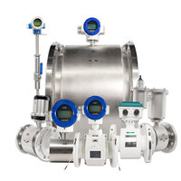 Medidor de Flujo Electromagnético Industrial, Digital, con Pantalla LCD, Tipo Brida, de Acero Inoxidable, para Tuberías de Agua