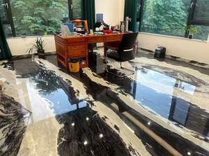 Splendides montagnes et Rive Marbre Panneau mural en pierre de luxe Carreaux de dalles de style italien personnalisés pour coiffeuse de table de comptoir - Product Image 5