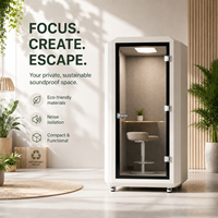 Cabine téléphonique professionnelle pour centre d'appels |   Cabine insonorisée pour service client (1 personne) |   Station d'acoustique insonorisante pour bureaux ouverts très fréquentés
