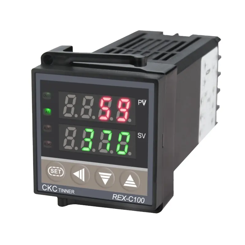 REX-C100 dijital RKC PID termostat sıcaklık kumandası dijital REX-C100/ 40A SSR röle/K termokupl probu/ısı emici