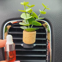 Diffuseur de parfum 3D en forme de plantes artificielles pour voiture, clip de parfum pour grille d'aération, accessoires d'intérieur de voiture