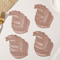 Sous-verre rond en PVC de style européen pour la décoration de la maison, sous-verres tissés, set de table, tapis pour tasse à café, imperméable, antidérapant