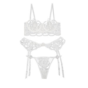 Sous-vêtements sexy pour femmes-Ensemble de lingerie en dentelle pour femmes-Soutien-gorge transparent à la mode - Product Image 5