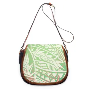 samoa polynesian Top Quality Tribal Design business messenger shoulder crossbody bags news 2024 light green Saddle Bag