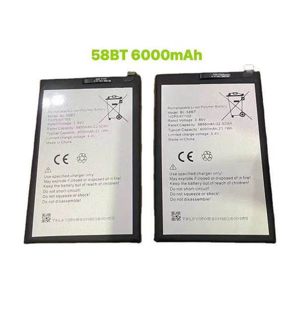 Cell Phone Battery BL-58BT High Capacity 6000mAh Li-ion Black OEM for Tecno Camon 16 Pro CE7 3.85V 100% in Stock