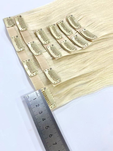 Extensiones <span class=keywords><strong>de</strong></span> Cabello Humano Virgen Europeo con Cutícula Alineada, Clip sin Costuras, Precio al por Mayor - Product Image 3