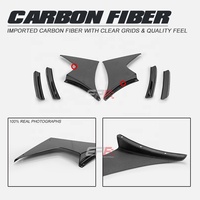 Ensemble de 3 canards de pare-chocs avant pour Civic Type R MK5 FK7 FK8 (à partir de 2017) Marque EPR Fibre de carbone noire Design JS RACING