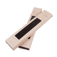 Boîte en papier OEM de luxe pour emballage de perruques et extensions capillaires, avec fenêtre en PVC rigide et pelliculage mat, options personnalisées, vente en gros