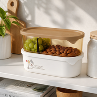 Boîte à lunch en verre compartimentée, idéale pour transporter des repas au travail comme récipient de conservation des aliments frais, peut être chauffée