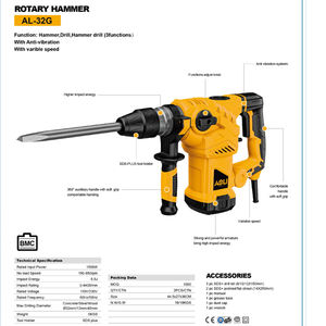 SDSロータリーハンマードリル <span class=keywords><strong>8</strong></span>アンペア コード式ドリル ヘビーデューティーチッピングハンマー 安全クラッチ付き 電動解体ハンマー - Product Image 2