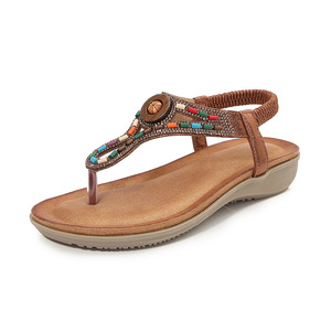 Women's Genuine Leather <b>Open</b> Toe Sandals-Spring/Summer Fashion Trend with Strappy Design and Durable Build - Product Image 1