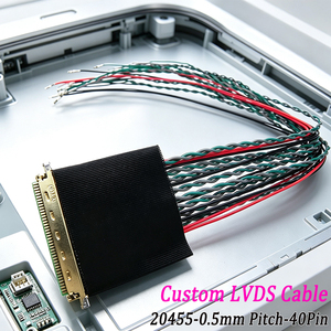 Kabel Koaksial Mikro LVDS 40Pin 0.5mm 20455 dengan Panjang Kustom, Kabel Twisted Pair untuk Printer Inkjet dan Panel Layar LCM - Product Image 1