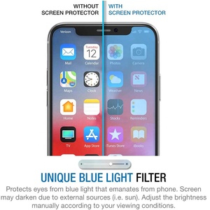 Protection d'écran pour téléphone portable de qualité supérieure, <span class=keywords><strong>filtre</strong></span> anti-lumière <span class=keywords><strong>bleue</strong></span>, nouveau film en verre pour <span class=keywords><strong>iPhone</strong></span> 13 - Product Image 3