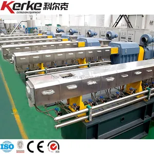 PLC High Torque Compounding Granulator Machine Plastic Manufacturing Double Screw Plastic Extrusion Machine Twin Screw Extruder