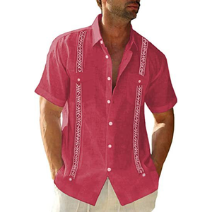 Camisa Guayabera Casual de Manga Corta para Hombre - Product Image 1