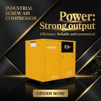 Compresseur d'air rotatif à vis 55 kW 75 CV, refroidissement par air, silencieux, compresseurs industriels