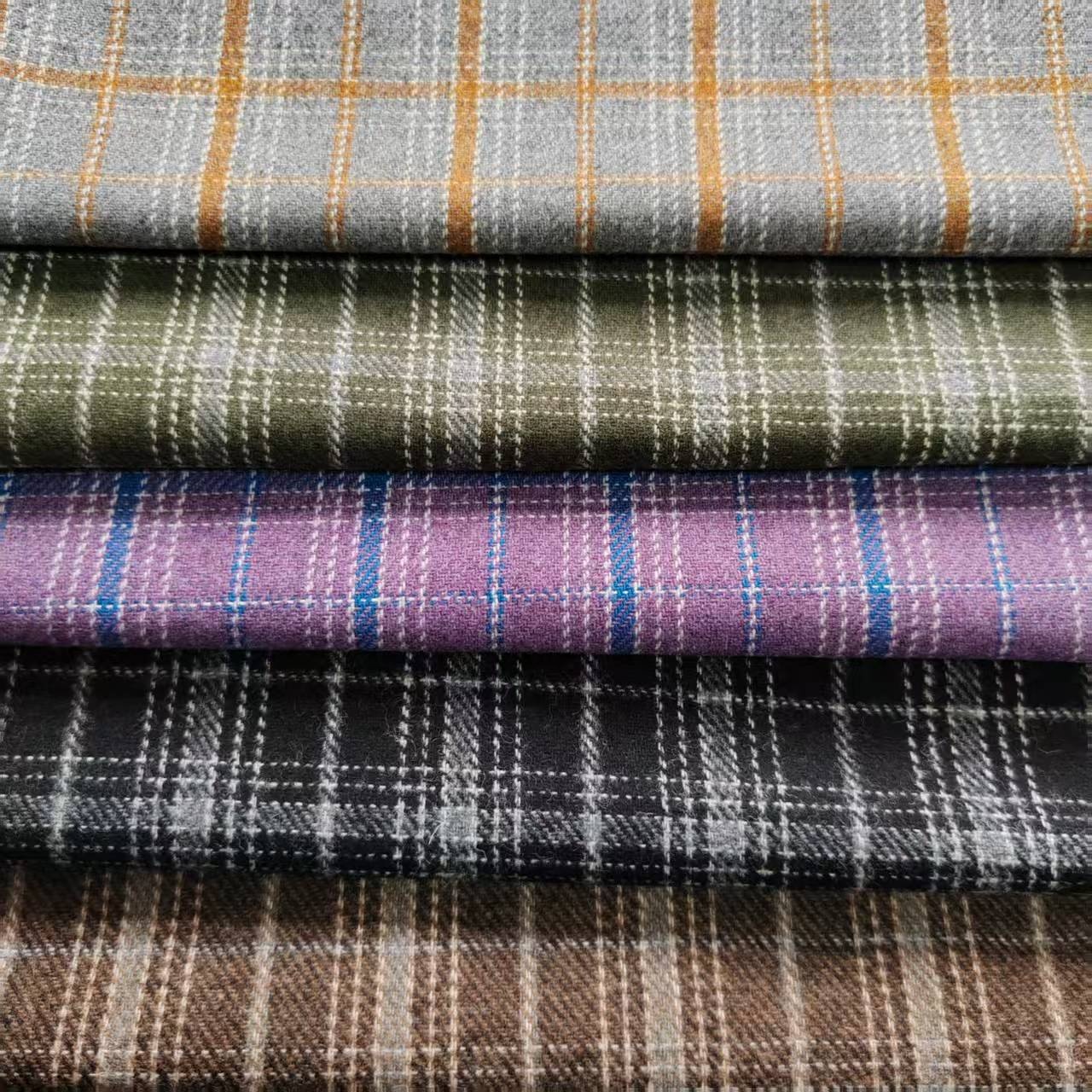 All Season 40% Wool 400g/m Yarn Dyed Woven Microfiber Melton Tweed Fabric for Women & Girls Suits Home Decor Wrinkle Resistant
