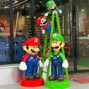 Escultura de Personajes de Películas y TV de Mario y Luigi, Grande, Ecológica, de Fibra de Vidrio, Diseño Personalizable Hecho a Mano para Jardín Exterior - Product Image 5