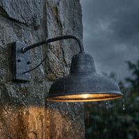 Applique murale LED extérieure moderne étanche en aluminium noir, douille E27, lumière blanc chaud 3500K, abat-jour en verre, pour porche et jardin