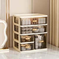 Organisateur de bureau moderne minimaliste en plastique, style tiroir, étagère de bureau, boîte de rangement pour fournitures de bureau et cosmétiques