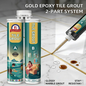 Adhésif pour carrelage en résine époxy colorée, double composant, <span class=keywords><strong>de</strong></span> qualité supérieure, non poncé, pour carrelage en verre, <span class=keywords><strong>salle</strong></span> <span class=keywords><strong>de</strong></span> <span class=keywords><strong>bain</strong></span>, cuisine - Product Image 5