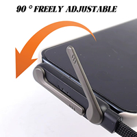 Support invisible 2-en-1, câble de charge rapide Type-C tressé en métal et nylon 240W, support de téléphone intégré 5A pour imprimante et scanner