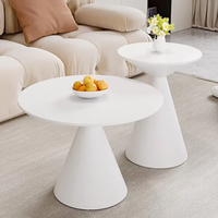 Ensemble de canapé et table basse de salon moderne de luxe léger, table de chevet extensible en métal pour petits espaces