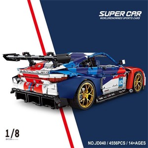 Jd040 Supercar 1:8 Scale Plastic <b>Building</b> Block <b>Model</b> Toy for Ages 8-13 with Battery Power 50 Pieces Unisex - Product Image 5