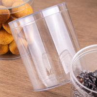 Boîte en plastique transparente ronde de 1 mm d'épaisseur, personnalisable, pour noix, bonbons, gâteaux à étages, emballage alimentaire, modèle PS JNH-8510