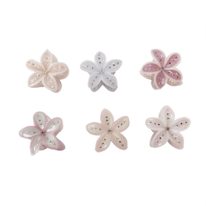 Angelina Frangipani <b>Rhinestone</b> Claw <b>Clip</b> 8Cm <b>Hair</b> Accessory For Women Daily Use Sweet Style Plastic Flower <b>Hair</b> <b>Clips</b> - Product Image 1
