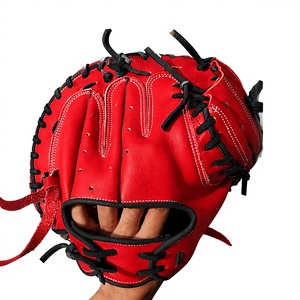 Gants de baseball en cuir professionnels de haute qualité, personnalisables avec logo et couleur, très demandés pour le poste de receveur. - Product Image 3