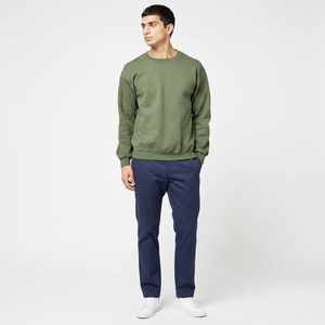2026 Vente en gros personnalisée Sweat-shirt pour homme respirant à col rond en molleton de coton Vert OD, style streetwear oversize, couleur olive - Product Image 1