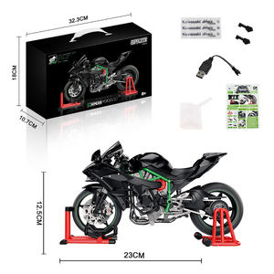 MILI Moto Kawasaki Ninja <span class=keywords><strong>H2R</strong></span> miniature à l'échelle 1:9 en métal haute technologie, jouet amusant avec clé, fonction de pulvérisation électrique, nouveauté - Product Image 6