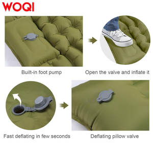 Colchoneta inflable automática Woqi de 10 cm de grosor, rectangular, con almohada, compacta, para senderismo y mochilismo, para 1-2 personas - Product Image 4