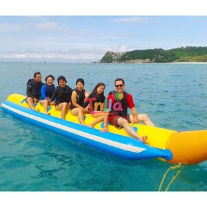 Vente en gros d'usine Bateau banane gonflable 3 ~ 8 personnes <span class=keywords><strong>Tube</strong></span> banane gonflable Bateau flottant remorquable <span class=keywords><strong>pour</strong></span> jeu d'eau d'été - Product Image 6