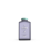 Ensemble de bouteilles de pilules transparentes givrées bouteille de supplément de vitamine vide bouteille de capsule en plastique avec bouchon de prood pour enfants pour les soins de santé