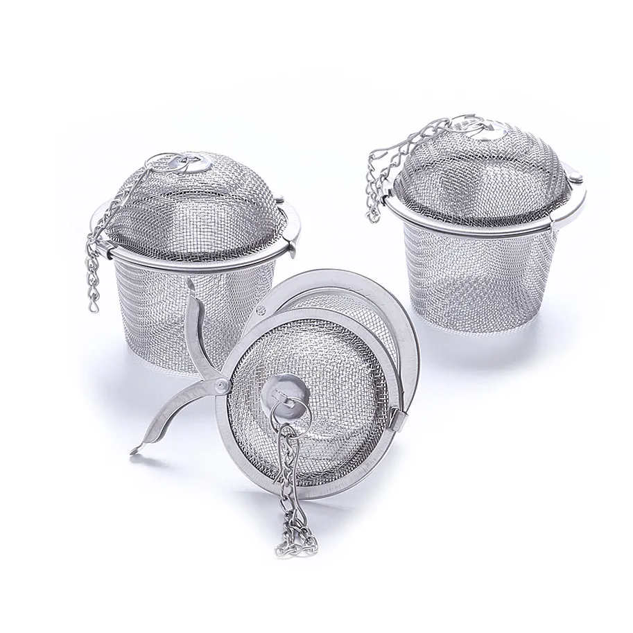 Colador de bola de té de grado alimenticio, Infusor de acero inoxidable para infusión de té, 304