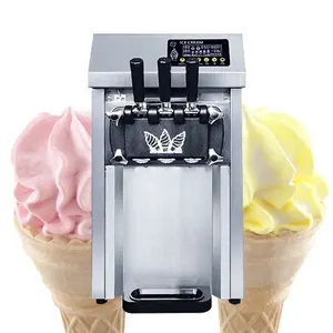 Full Stainless Steel Table Top 3 Nozzles Ice Cream Machine Prices mixue soft serve machine supplier