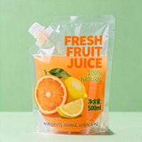 Lots en gros d'articles en vrac : Sachets souples transparents avec bec verseur de 50 ml, 100 ml, 250 ml pour jus, boissons, huile, lait, vin, eau