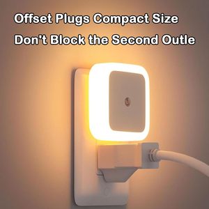 Plug-In USB-Powered ABS Square <b>LED</b> <b>Night</b> <b>Light</b> Warm White Induction Control FCC Certified Minimalist Mini EU/US Plug Lamp Home - Product Image 3