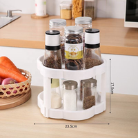 Plateau de Rangement Rotatif Multifonctionnel pour Épices de Cuisine, Huile, Sel, Sauce, Vinaigre – Idéal pour Coin de Cuisine ou Plan de Travail – Vente en Gros