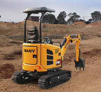 SY18U Excavator Mini Crawler 1,8 Ton Mesin Merk Ternama Kapasitas Bucket 0,04m Daya 14,6kW Pompa Hidrolik Merk Ternama