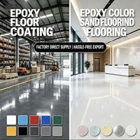 Résine époxy auto-nivelante imperméable et antidérapante pour revêtement de sol, peinture de sol en sable coloré pour sols en béton