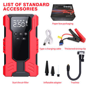 Самый популярный пусковой аккумулятор для автомобиля, портативное зарядное устройство, пусковое устройство для автомобиля Buwei с насосом для подкачки шин - Product Image 6