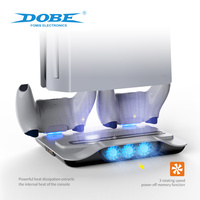 Support vertical de charge et de refroidissement DOBE pour PS5/Slim/Pro avec ventilateur intégré pour manettes DualSense – Accessoires de jeu