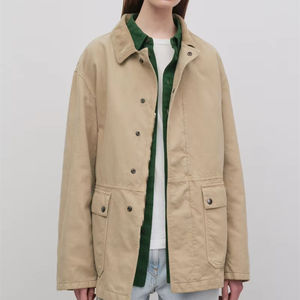 2025 New Customized Casual Loose Workwear Corduroy Lapel Jacket Vintage Style Long Woolen Wholesale Manufacturers for Winter - Product Image 1