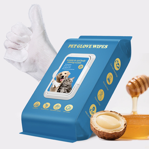 Toallitas en guante para mascotas, 20 unidades, para gatos y perros, limpieza de todo el cuerpo, suaves, sin fragancia, con aceite de jojoba y extracto de miel - Product Image 4