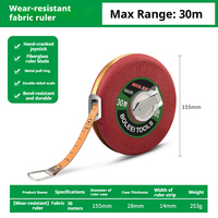 Ruban à mesurer en PVC souple, 20/30/50/100 mètres, mesures métriques et impériales, épaisseur de la lame de 0,14 mm et largeur de 12,5 mm