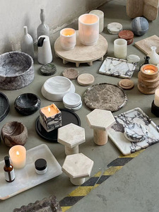 Vassoio Rotondo in Marmo Beige Cinese Economico, Marmo <span class=keywords><strong>Nero</strong></span> Marquina - Product Image 6